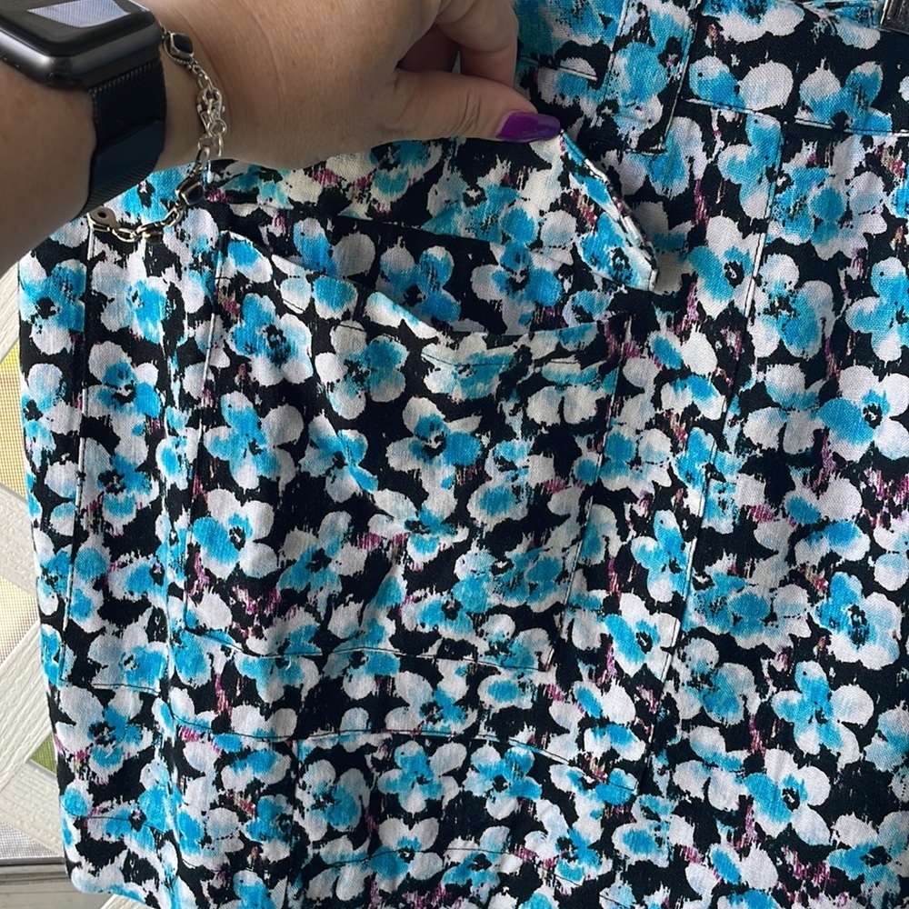 Future Collective Blue Ditsy Floral Print Cargo Skirt - Picture 7 of 12